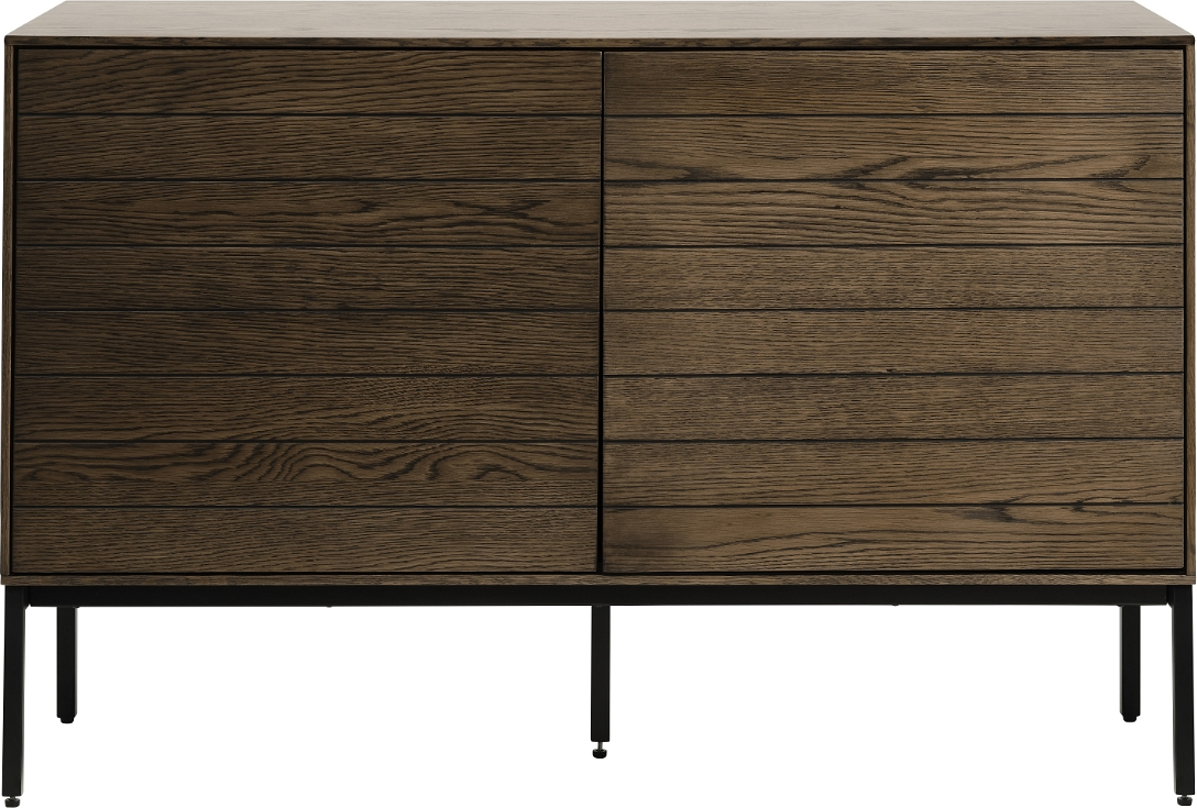 Skænk Nordique Design Modica Varm Røget Eg Sort Metal H78 B120 D45 Cm