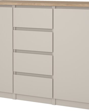 Skænk Vesterholm Naia  Kashmir Jackson Hickory  B121   H91   D50 Cm  Fsc-spånplade    Skuffer Og Skab