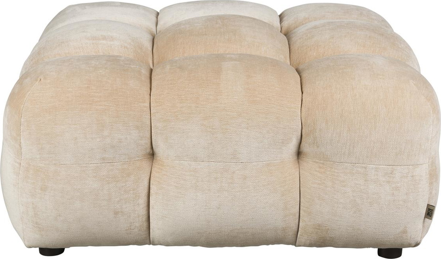 Skammel Dutchbone Hackman Lysgrå Polyester 100 100 45 Cm