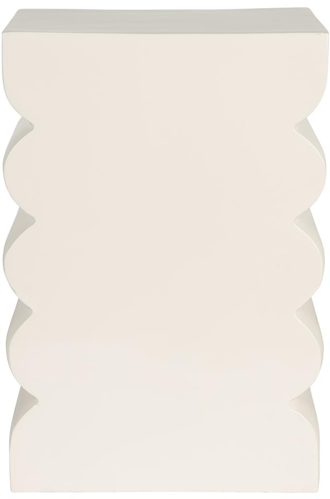 Skammel Taburet Zuiver Curves   Aluminium Perlemor Stabelbar   Siddeplads   Sidebord