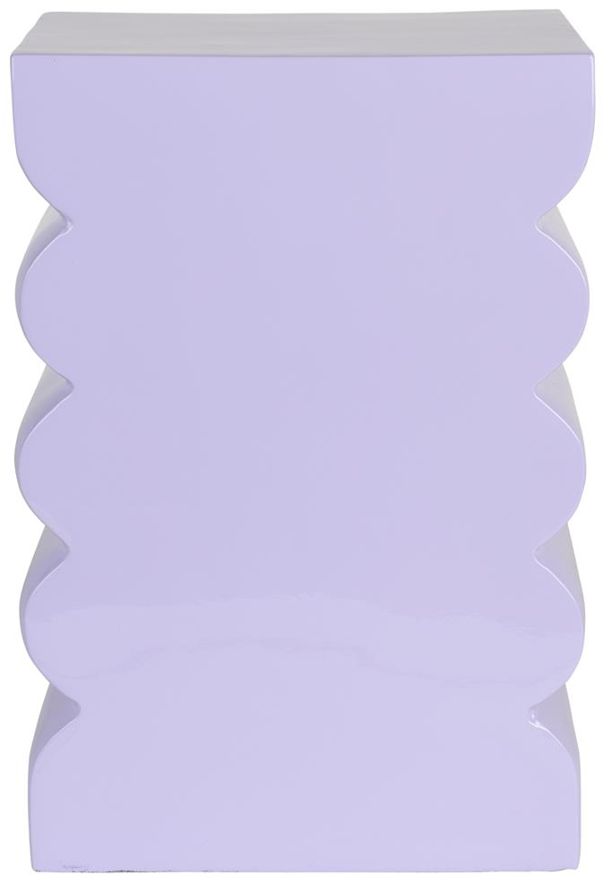 Skammel Taburet Zuiver Curves Lavendel Aluminium Stabelbar ø30ã 45ã 21cm