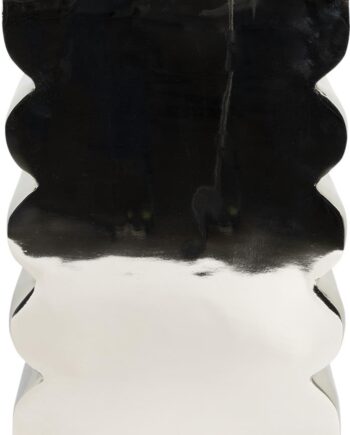 Skammel Zuiver Curves   Kulsort Aluminium H45x30x21 Cm