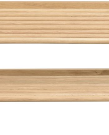 Skoreol Rowico Hillmond   Massiv Lakeret Egetræ  Skandinavisk Design Med To Hylder 40ã 80ã 37 Cm