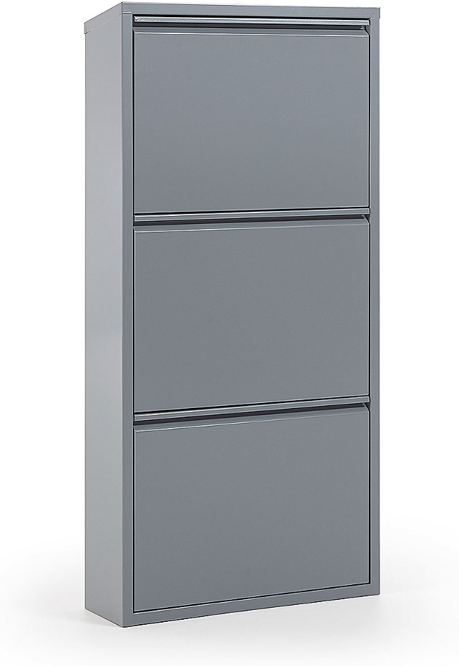 Skoreol Skohylde Kave Home Ode Grå Pulverlakeret Stål 103x50x15 Cm Plads Til Par Sko