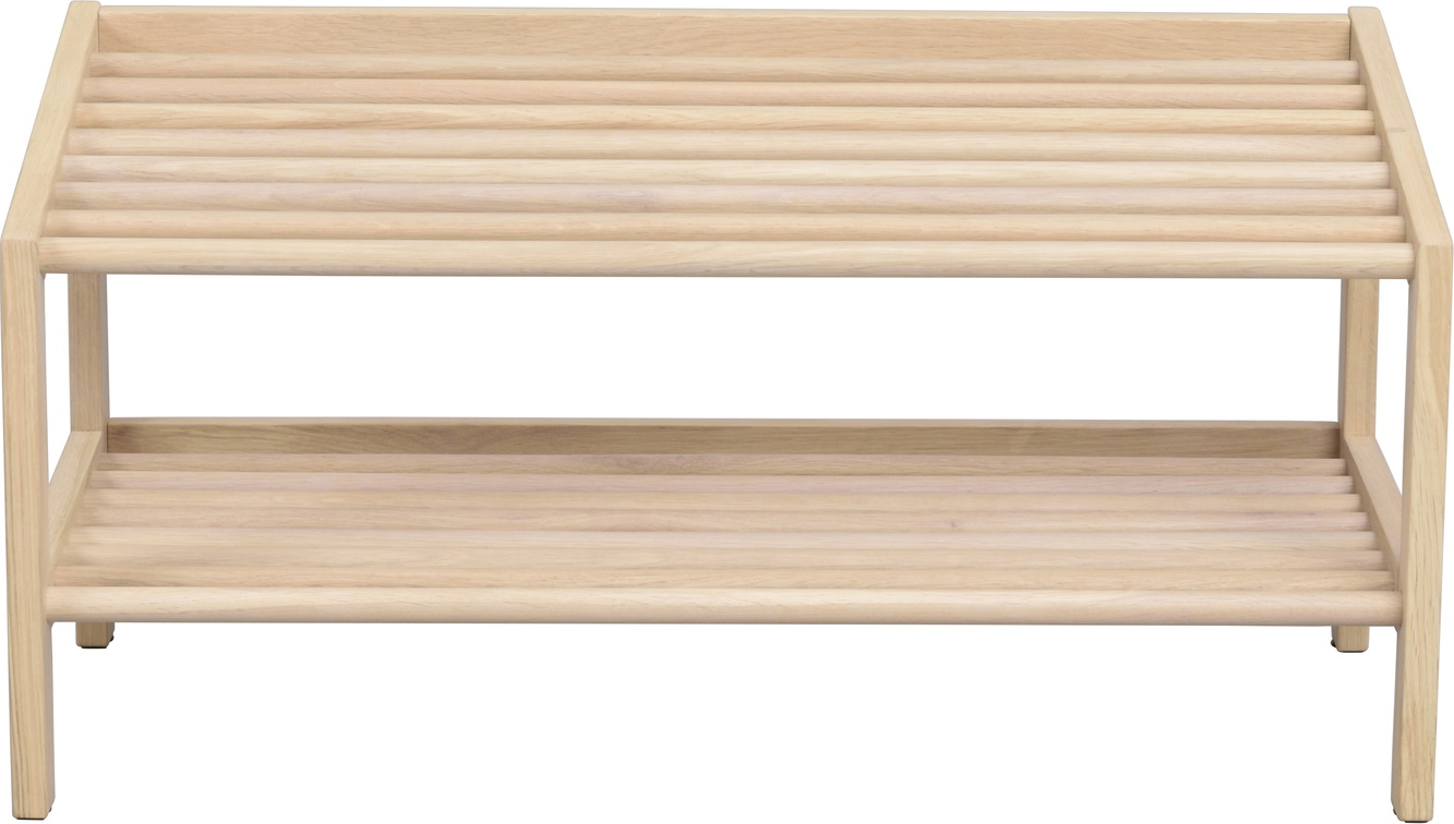 Skoreol Skostativ Rowico Hillmond Hvidkalket Egetræ Lakeret H40ã B80ã D37 Cm