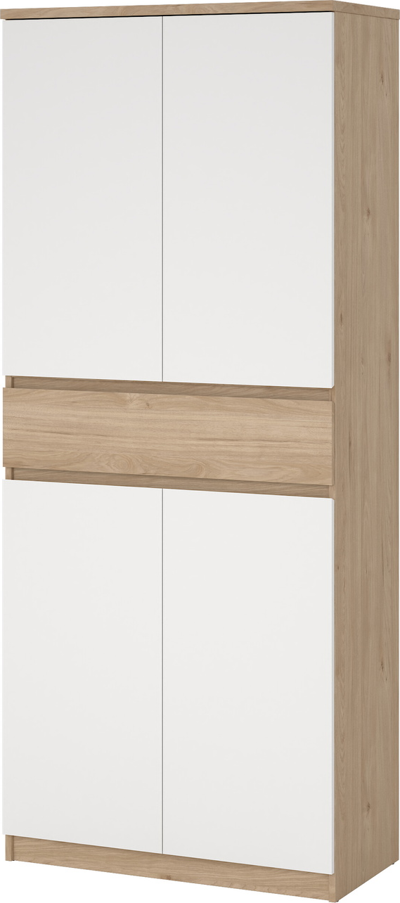 Skoskab Skoreol Vesterholm Naia Jackson Hickory Hvid H192xb80xd40 Cm Plads Til Ca 30 Par Fsc