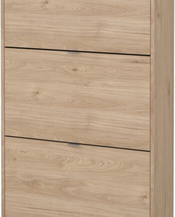 Skoskab Vesterholm Havn   Rum Jackson Hickory Vægmonteret  Plads Til Ca  18 Par H124xb70xd24 Cm