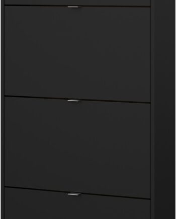Skoskab Vesterholm Havn    Rum  Mat Sort Spånplade  H162xb70xd24 Cm