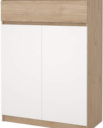 Skoskab Vesterholm Naia  Jackson Hickory Hvid  H111ã B80ã D40 Cm  Fsc-certificeret  Plads Til Ca  15 Par Sko