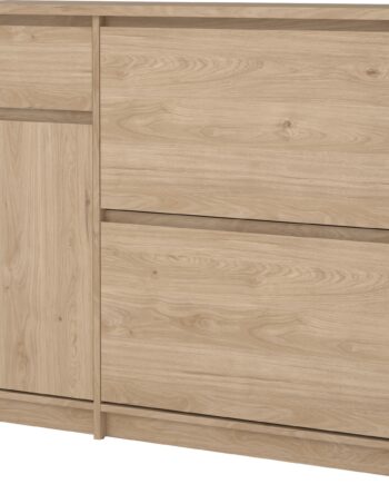 Skoskab Vesterholm Naia Vægmonteret Jackson Hickory Trælook  Rummer 12 Par Sko  H92     B108     D31   Cm