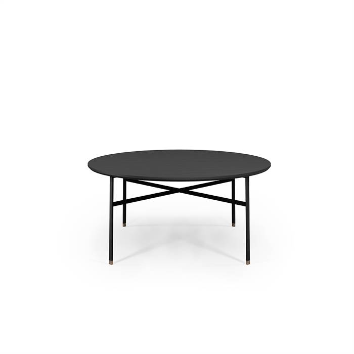 Skovby Sm243   Sm262s Sofabord   99 Cm Bordplade: Sortlakeret Eg  : Erling Christensen Møbler