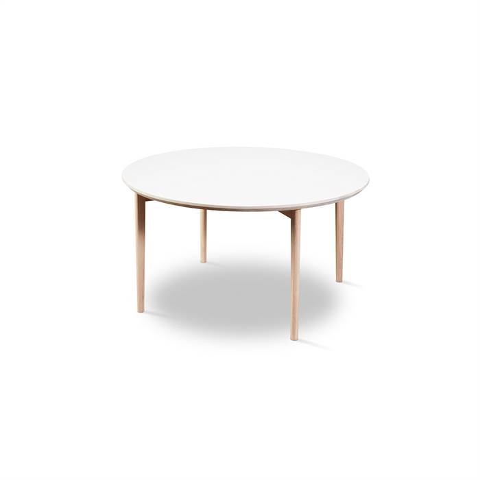 Skovby Sm243   Sm265 Sofabord   99 Cm Bordplade: Hvid Laminat Med Hvidolieret Kant  : Erling Christensen Møbler