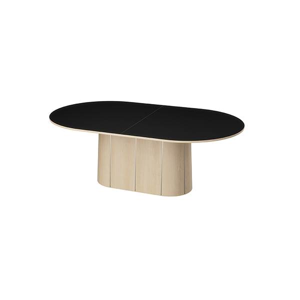 Skovby Sm115 Spisebord Eg Hvidolie Med Sort Nano Laminat  : Erling Christensen Møbler