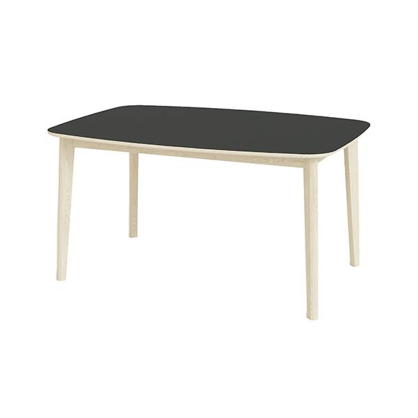 Skovby Sm118 Spisebord Eg Hvidolie   Sort Laminat  : Erling Christensen Møbler