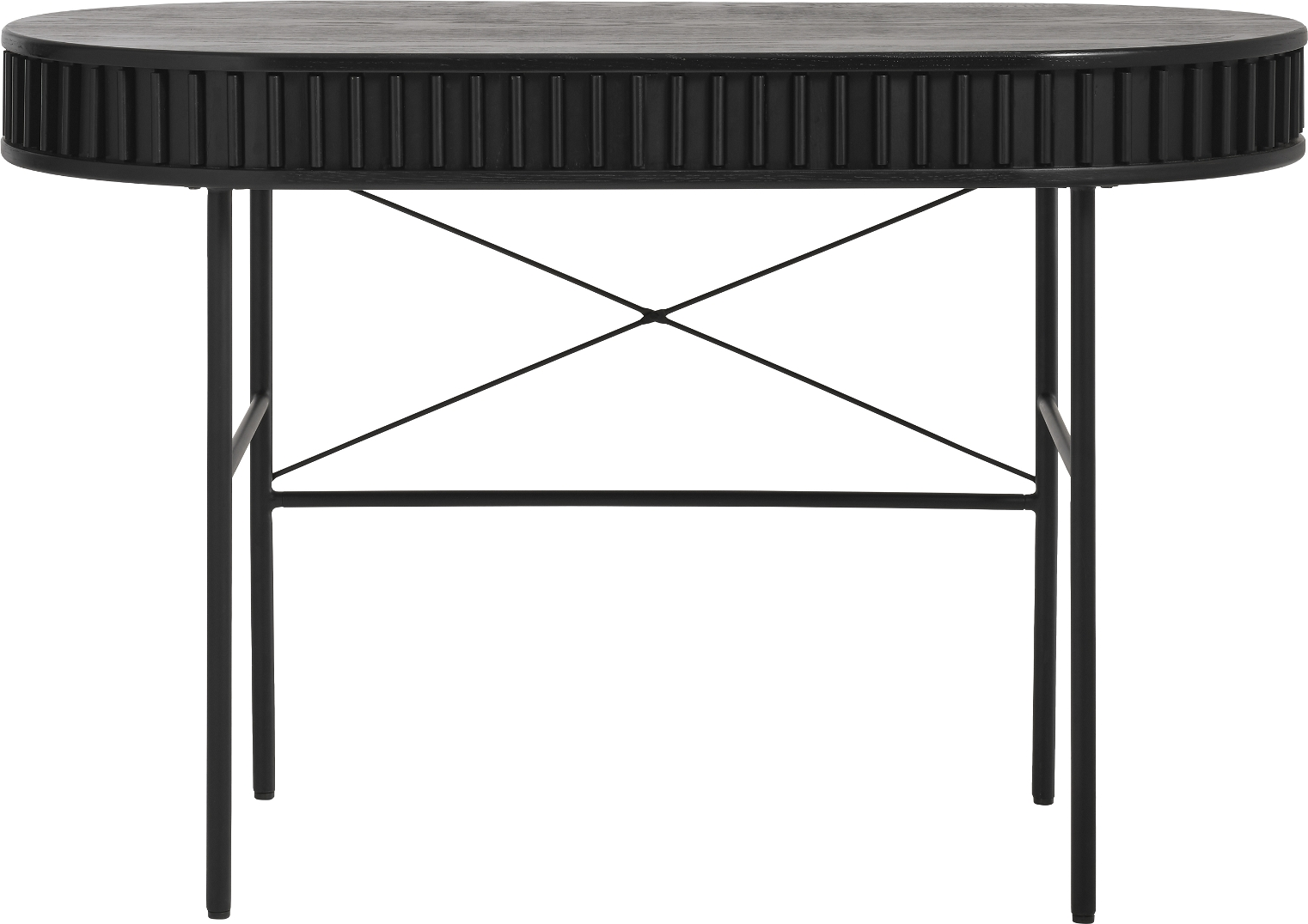 Skrivebord Nordique Design Siena Sort Egetræ Minimalistisk Kontorbord H75ã B120 Cm