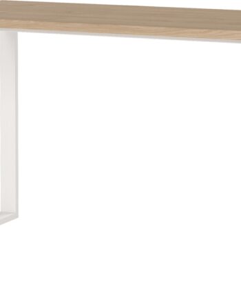 Skrivebord Vesterholm Formé  Hvid Jackson Hickory Bordplade  Stålstel  120x60 Cm  Dansk Fsc
