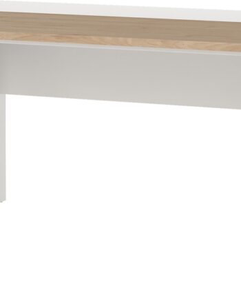 Skrivebord Vesterholm Formé  Hvid Jackson Hickory  Inkl  Tillægsbord  H75 6ã D60 Cm  Pulverlakerede Stålben