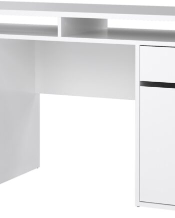 Skrivebord Vesterholm Function Plus Hvid Højglans Lakeret Spånplade B149   D48   H77 Cm Skuffer   Skabe Dansk Produceret