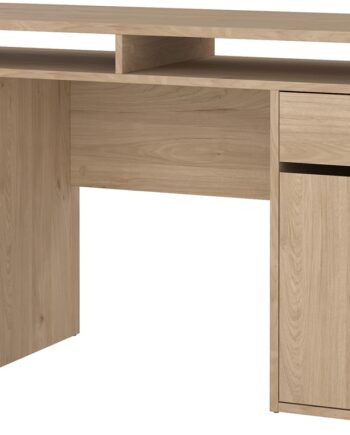 Skrivebord Vesterholm Function Plus   Jackson Hickory Folie 149x48 Cm  Kompakt Arbejdsbord Med   Skabe    Skuffer  Dansk Fsc-spånplade