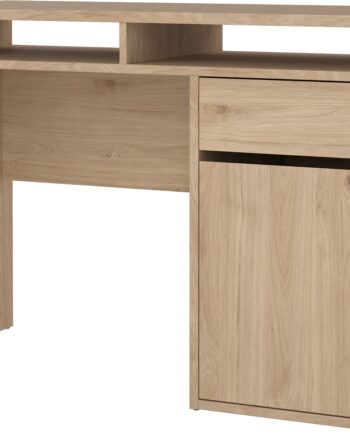 Skrivebord Vesterholm Function Plus Jackson Hickory  Kompakt 110ã 48ã 77 Cm  Skuffe   Lukket Rum  Fsc-spånplade