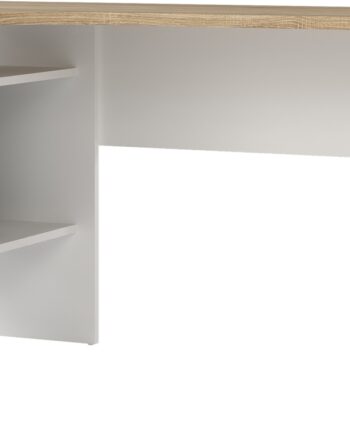 Skrivebord Vesterholm Function Plus  -formet  Natur Hvid  Fsc Spånplade  Stålben  Skuffer Og Opbevaring