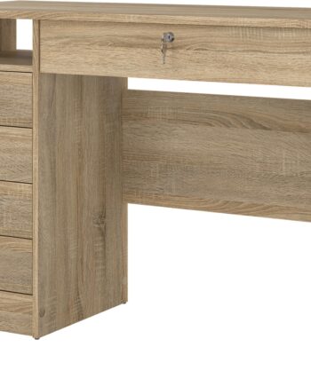 Skrivebord Vesterholm Function Plus   Natur Egefolie    Skuffer Med Lås  Fsccertificeret  Kompakt 109ã 49 Cm