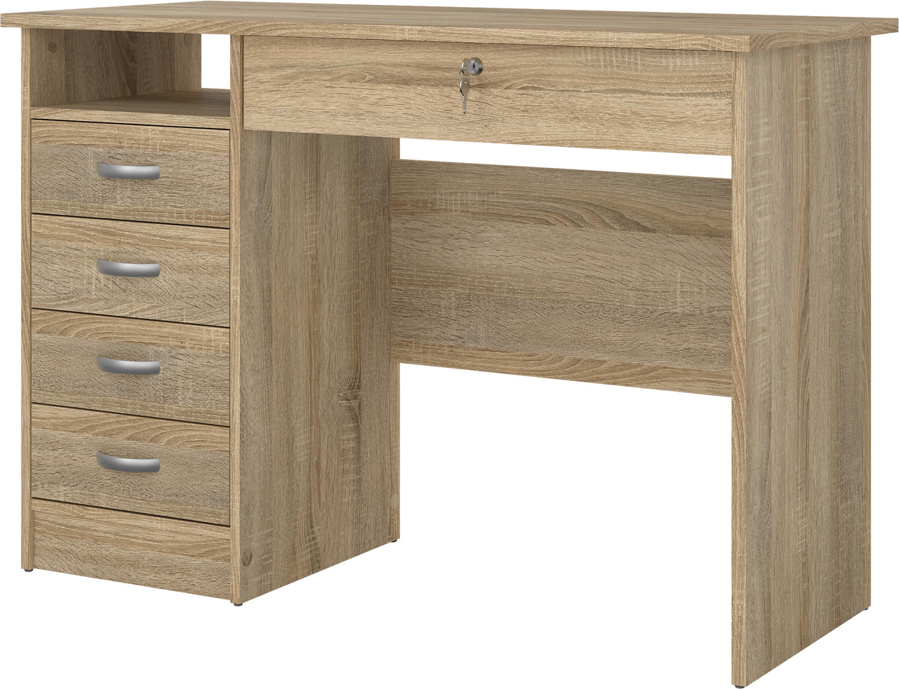 Skrivebord Vesterholm Function Plus Natur Egefolie Skuffer Med Lås Fsccertificeret Kompakt 109ã 49 Cm