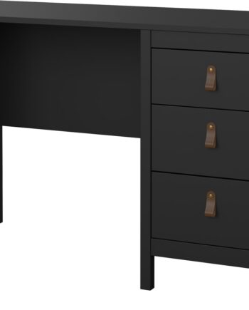 Skrivebord Vesterholm Lunor    Skuffer  Mat Sort  B120   D48 Cm  Fsc  Produceret   Danmark