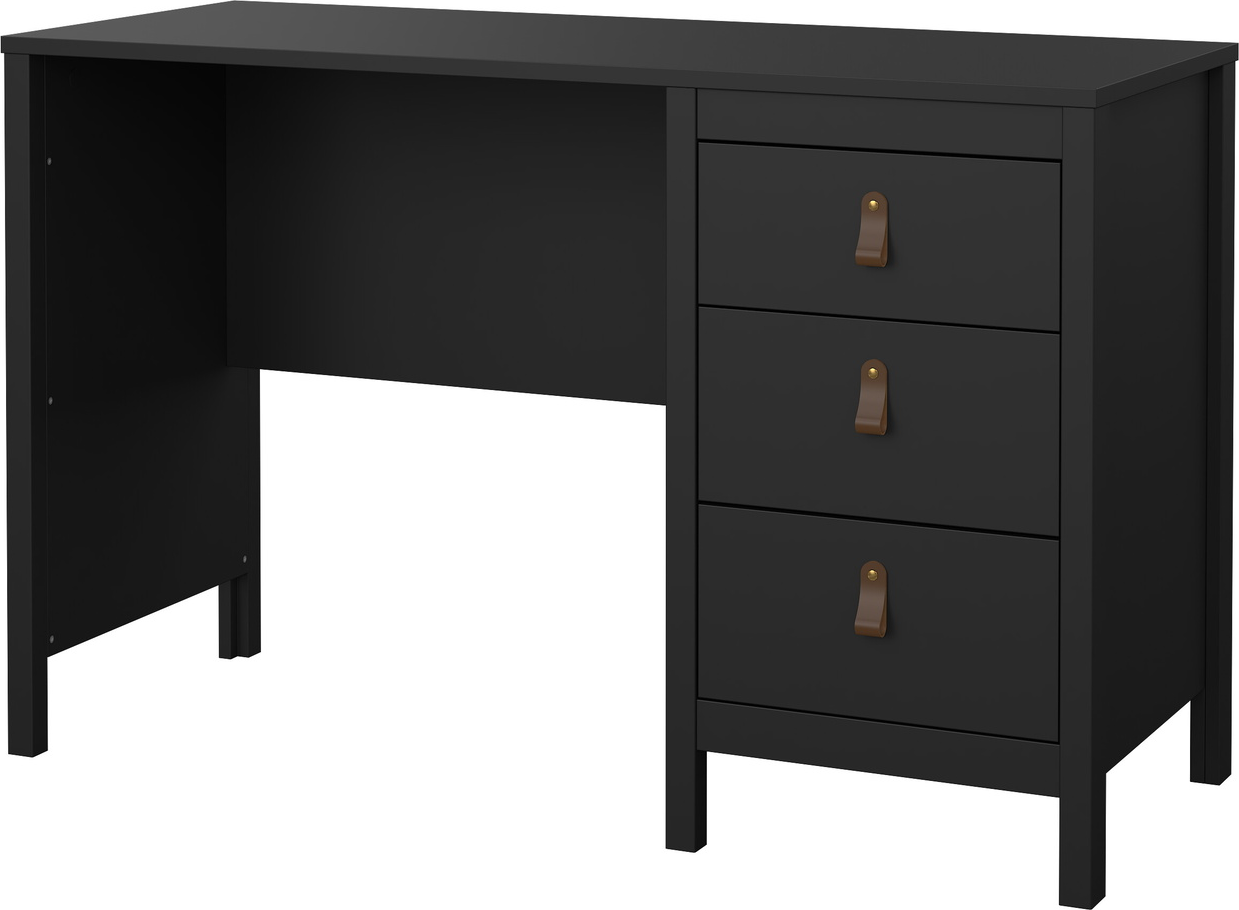 Skrivebord Vesterholm Lunor Skuffer Mat Sort B120 D48 Cm Fsc Produceret Danmark
