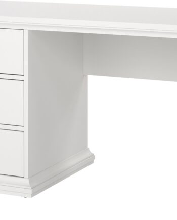 Skrivebord Vesterholm Nora  Hvid 130   61   Cm    Skuffer  Fsc Spånplade  Justerbare Fødder