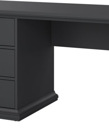 Skrivebord Vesterholm Nora 130x61   Cm Mat Grå Med   Skuffer Fsc Spånplade