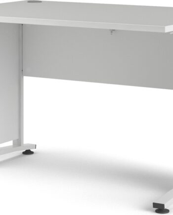Skrivebord Vesterholm Prima 120x80 Cm Hvid Melamin Spånplade Stålben