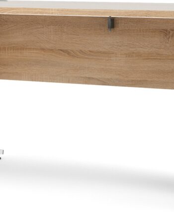 Skrivebord Vesterholm Prima 150x80 Cm Natur Hvid Spånplade Folie   Ben Stål Plast Fremstillet   Danmark