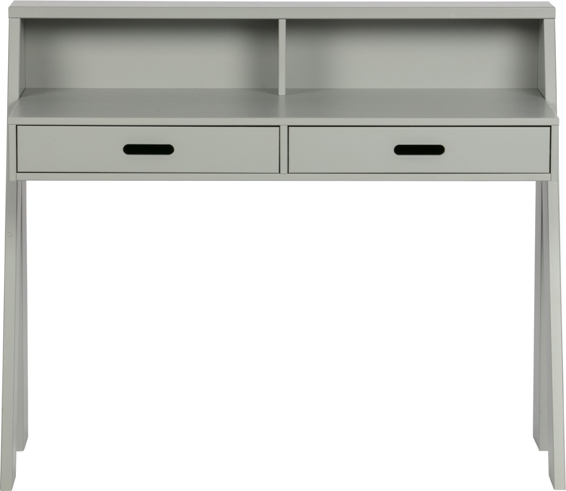 Skrivebord Woood Connect   Fsc-certificeret Fyrretræ  Betongrå 112x55x93 Cm Med   Skuffer
