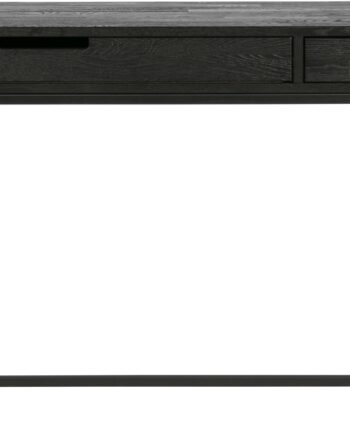 Skrivebord Woood Exclusive Silas   Sort Asketræ Med Metalbase
