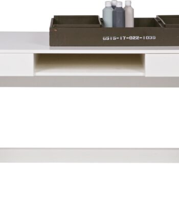 Skrivebord Woood Nikki Massivt Fyrretræ Hvid 140x62x75 Cm
