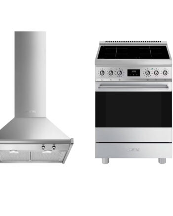 Smeg Classic Induktionskomfur   Emhætte 60 Cm  Rustfrit Stål