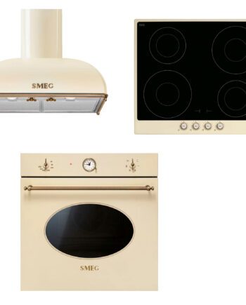 Smeg Colonial Indbygningsovn   Induktionskogeplade   Emhætte  Creme