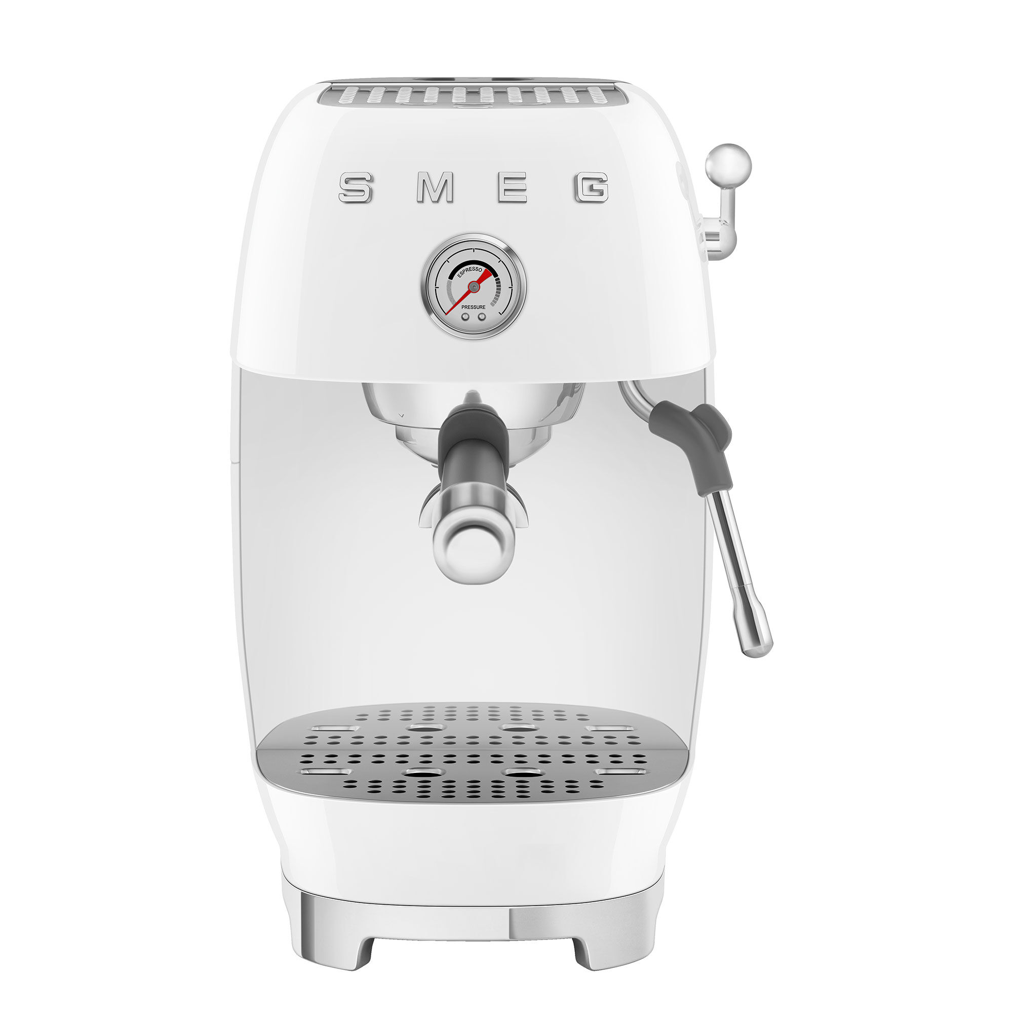 Smeg Manuel Espressomaskine Med Cold Brew Hvid
