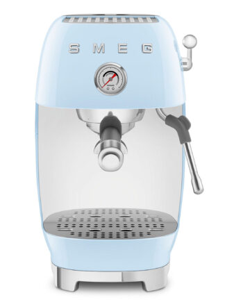 Smeg Manuel Espressomaskine Med Cold Brew Pastelblå
