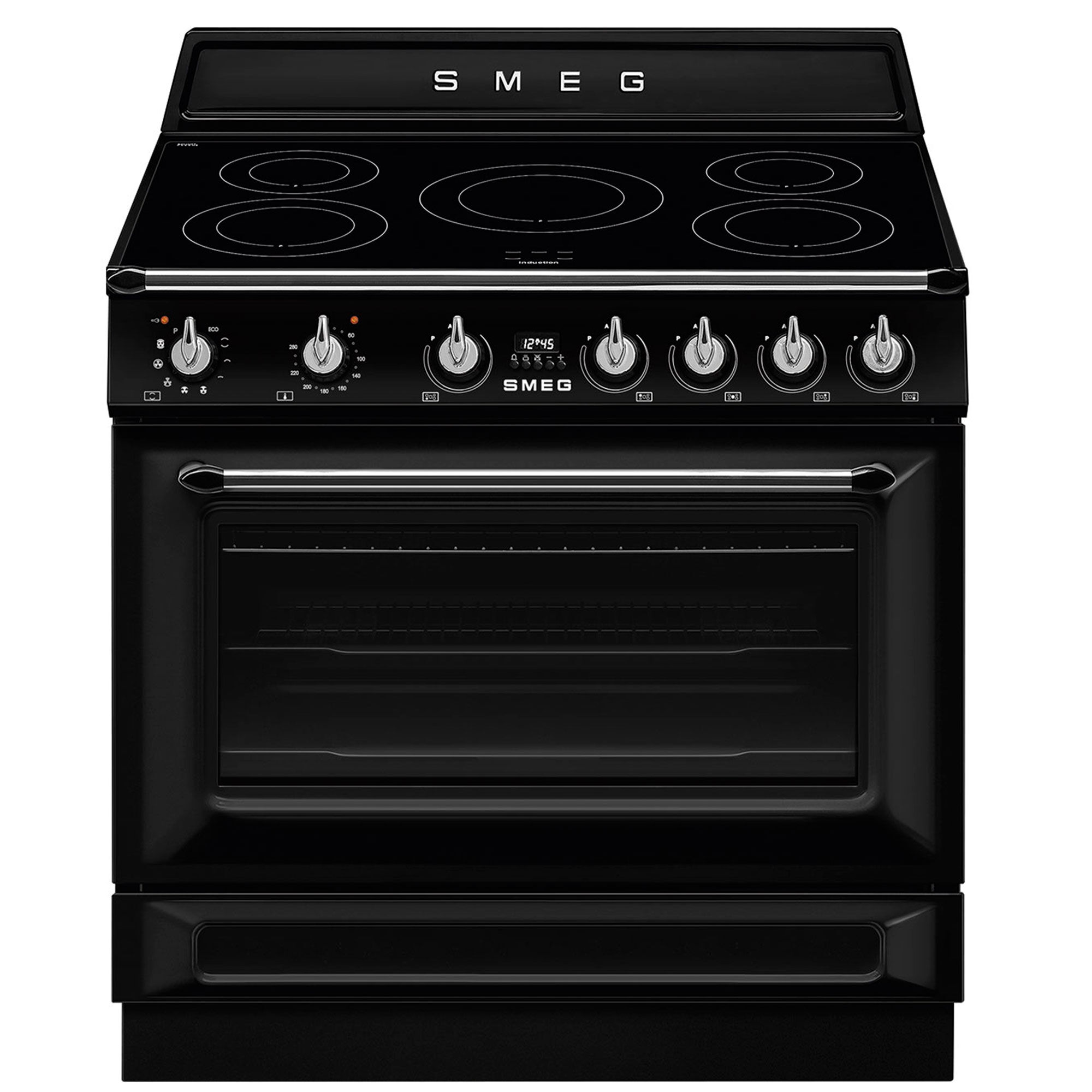 Smeg Tr90ipbl Victoria Induktionskomfur Med Pyrolyse 90 Cm Sort