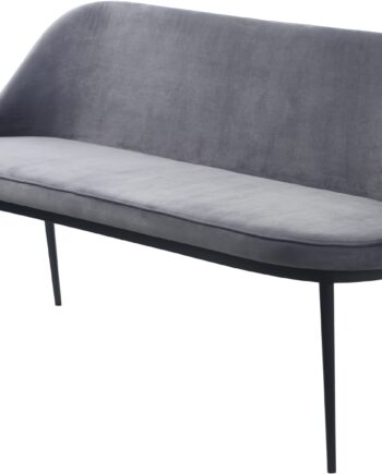 Sofabænk Nordique Design Gain Fløjl Stålgrå L144   B45     H82   Cm