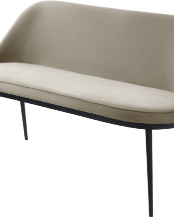 Sofabænk Nordique Design Gain   Kunstlæder  Beige  144x45 5x82   Cm  Multifunktionel Med Sorte Metalben