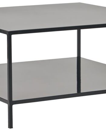 Sofabord House Doctor Fari 85   85 Cm Sort Stål Med Opbevaringshylde Industriel Loungebord