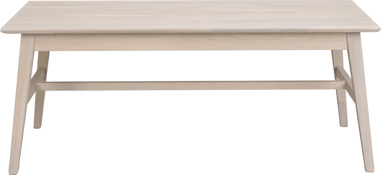 Sofabord   Kaffebord Rowico Filippa   Hvidkalket Massiv Eg 130x70x52 Cm
