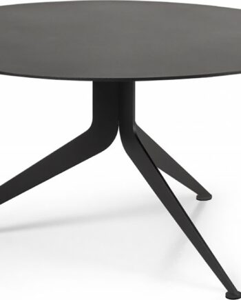 Sofabord Kaffebord Spinder Design Daley ø74 Cm H40 Cm Sort Stål Med Underhylde