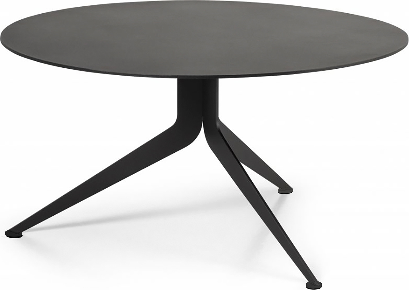 Sofabord Kaffebord Spinder Design Daley ø74 Cm H40 Cm Sort Stål Med Underhylde