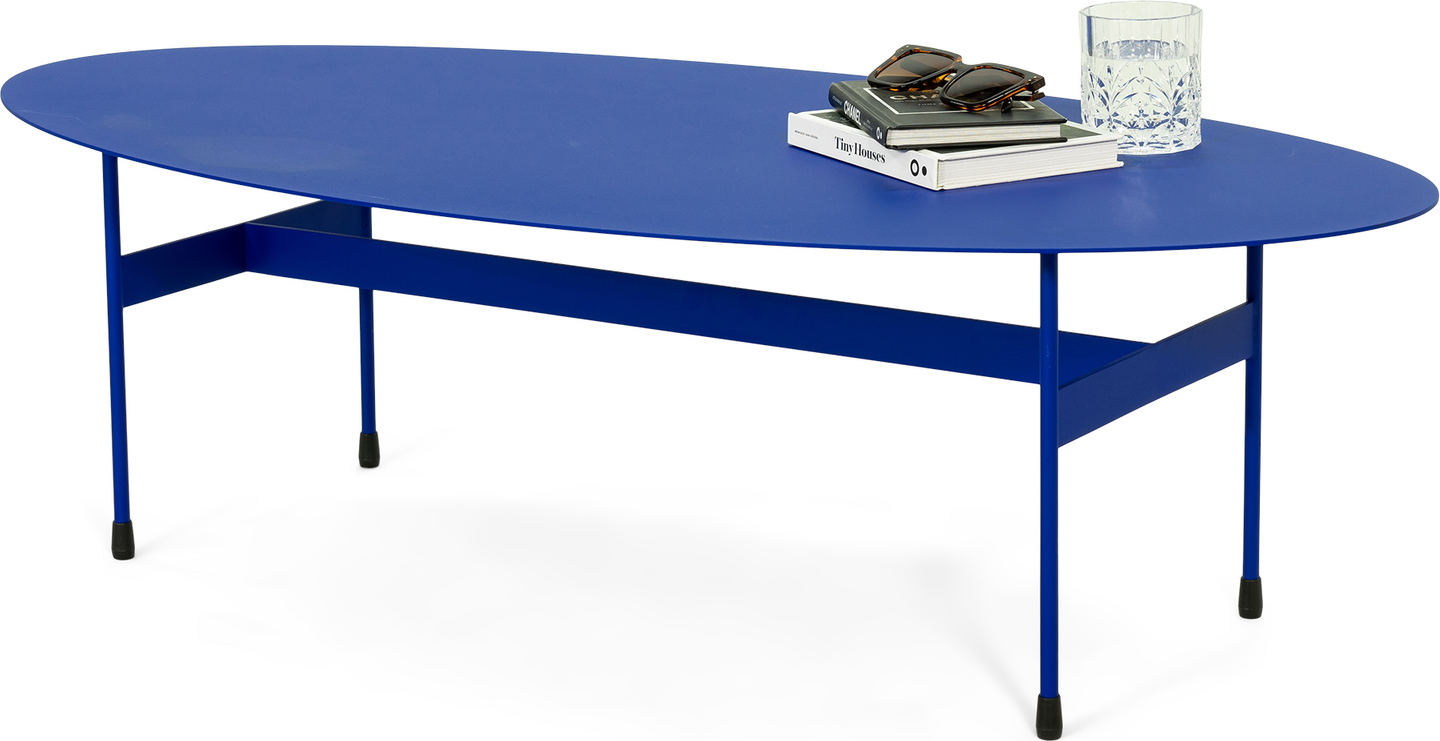 Sofabord Kaffebord Spinder Design Mira Ultramarinblå Stål 35ã 120ã 39 Cm