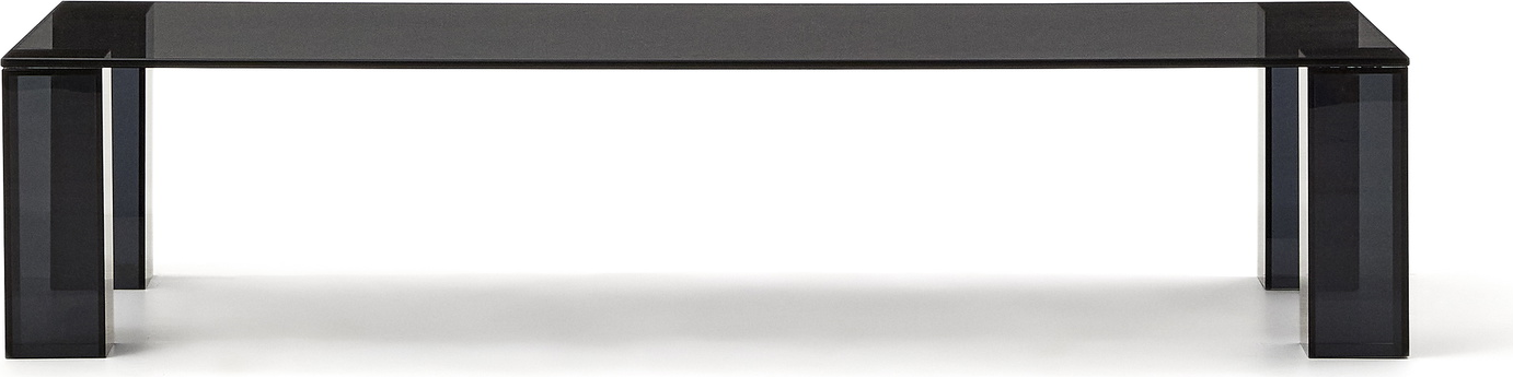 Sofabord Kave Home Adularia Mørkegrå Hærdet Glas 140ã 60ã 30 Cm