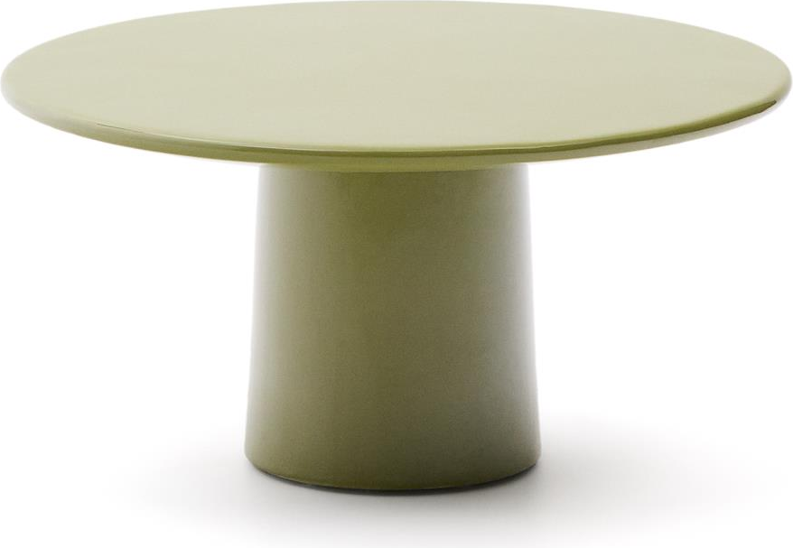 Sofabord Kave Home Albanella Rundt Beton-look Grøn ø85 H44 Cm